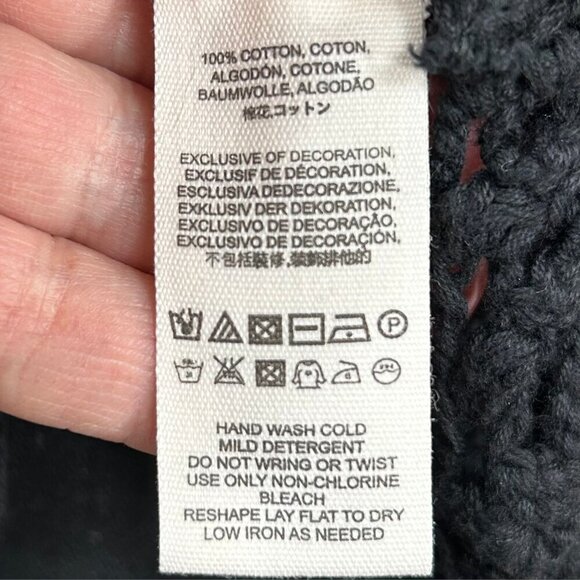 Free People NWT Black Sheer Embroidered Crochet Back Tie Tank Top Size XS - Picture 10 of 13